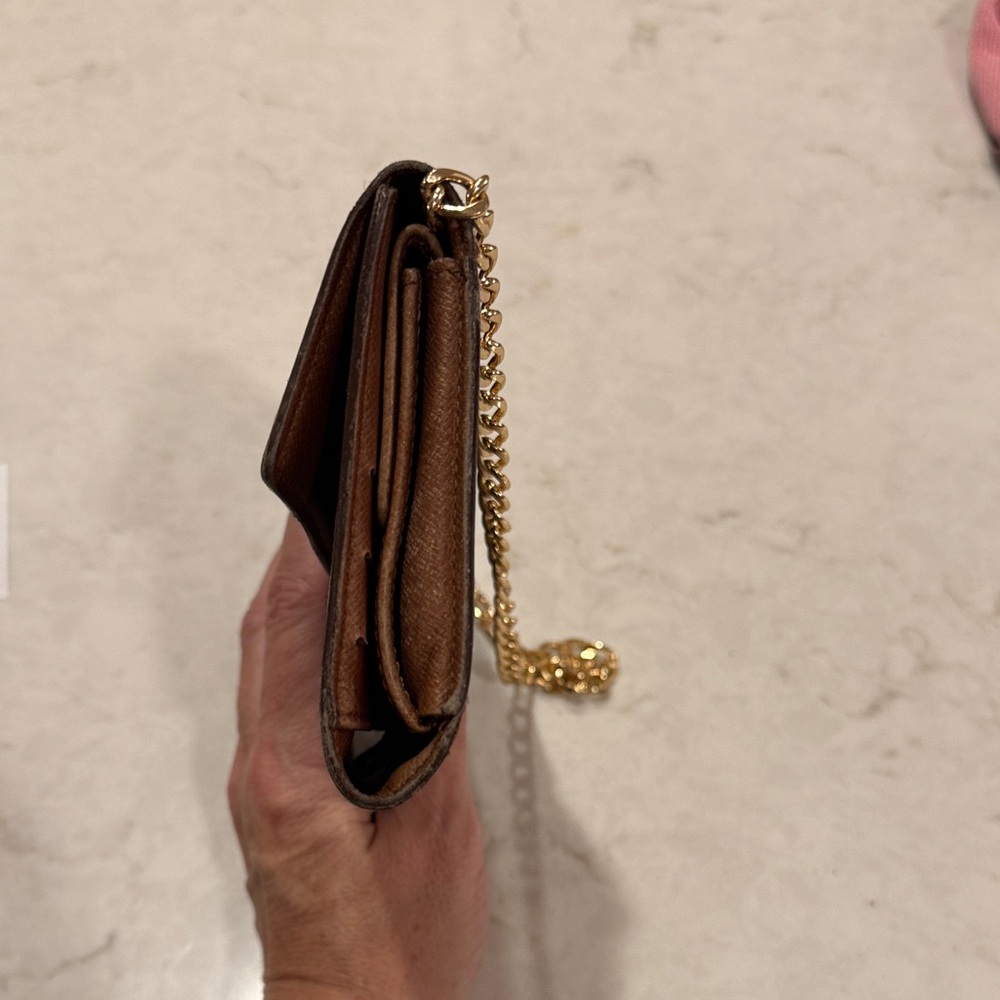 ***SOLD*** Louis Vuitton Brown Sarah Wallet with Chain and COA - Picture 7 of 9